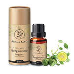 Olio essenziale di bergamotto 8ml Aroma Bano su sfondo di agrumi