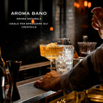 Olio essenziale di Chiodi di Garofano Aroma Bano nebulizzato su cocktail per aromatizzazione naturale in bar e mixology