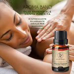 Olio essenziale di Menta Piperita Aroma Bano utilizzato durante un massaggio rilassante